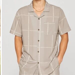 Fabletics The Cabana Button Up Short Sleeve Shirt. Size Large. New With Tags.